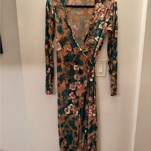 Zara XS velour kimono dress